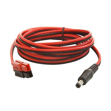 Powerwerx DC21ST 2.1mm Straight DC Coaxial Power Plug to Powerpole Adapter 6 ft