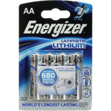 Energizer Ultimate lithium AA 4PK Battery - 2498
