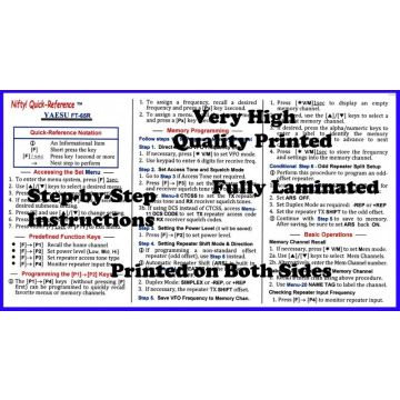 Nifty Manual Yaesu FT-65R Tri-Folded Reference Card
