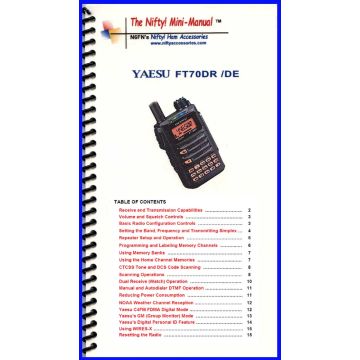 Nifty Accessories MM-FT70DR Yaesu FT-70DR Mini-Manual