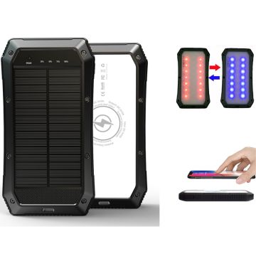 QC3.0 Fast Charge Solar Power Bank 20000mah Wireless 10W