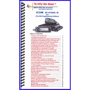 Nifty Accessories Icom ID-4100A /E Mini-Manual