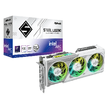 ASRock Intel Arc B580 SL 12GB OC Graphics Card - White