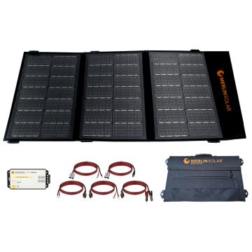 Genasun Solar Kit - 100W Foldable Solar Panel, GV-10-LI Charge Controller - GV-10-LI-M100