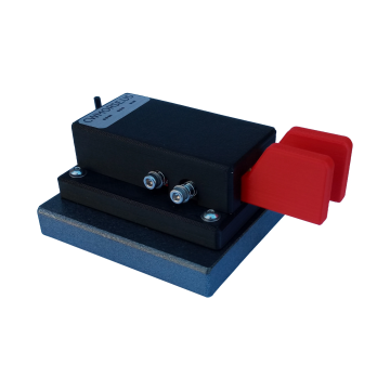 CW Morse Red Morse Code Double Paddle Key with Steel Base 37-810-S