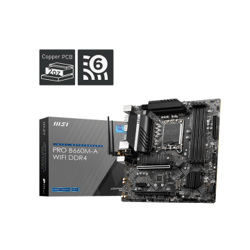 MSI PRO B660M-A WIFI DDR4 mATX Motherboard - PROB660MAWID4