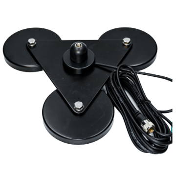 Intellitron MM-2106T 5in Tri-Magnet Mount with 3/8x24 Connector with 17ft coax PL259