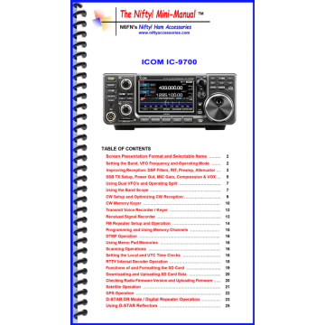 Nifty Icom IC-9700 Mini-Manual