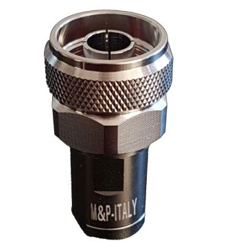 Messi and Paoloni Connector for 5.4mm Coax, N-Male, 2-Pack, Solder