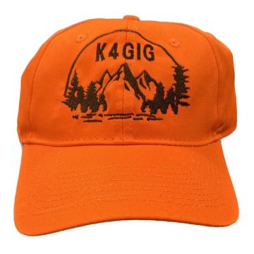 Personalized Blaze Orange 100% Cotton Hat