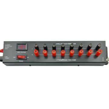 Intellitron PDC-3108D 15A DC Power Hub, 8 Outlets, Digital Display, ON/Off Switch