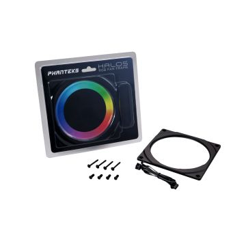 Phanteks Halos 140mm Fan Frame, Black Plastic PH-FF140RGBP_BK