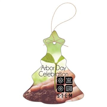 Customizable 3 1/4in Christmas Tree Ceramic Ornament