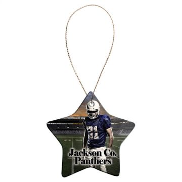 Customizable 3 1/8in Star Ceramic Ornament