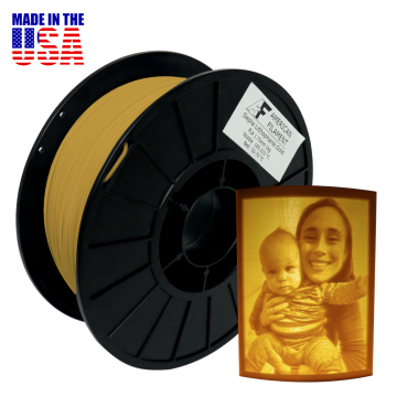 American Filament PLA Lithophane 1.75mm, 1kg Spool, Sepia