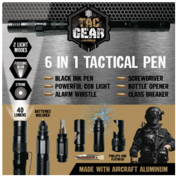 Tac Gear 6-in-1 Tactical Multi-Tool Led Pen