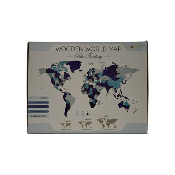 World Map LARGE BLUE Construction Kit - AV0523252