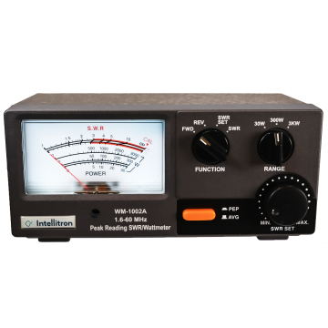 Intellitron WM-1002A Analog SWR / Watt Meter 1.6-60 MHz 30W / 300W / 3KW