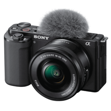 Sony ZV-E10 Mirrorless Camera with E PZ 16-50mm OSS Lens - Black
