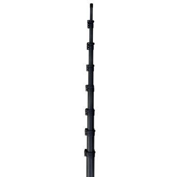 Intellitron AM-2406KD 45ft Heavy-Duty Telescopic Fiberglass Mast with Quick-Release Clamps, Black