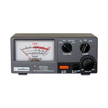 Intellitron WM-1004A HF/VHF/UHF Analog SWR/Watt Meter, 1.8-525 MHz, 200 W, SO-239