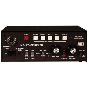 MFJ Deluxe Contest  Voice Keyer 8-Pin Round And Modular Microphone Plug - MFJ-434B