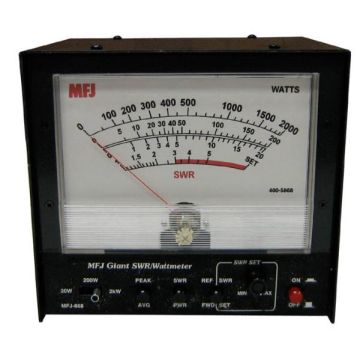 MFJGiantlargestHF+6MPeakReadingSWR/Wattmeter-MFJ-868B