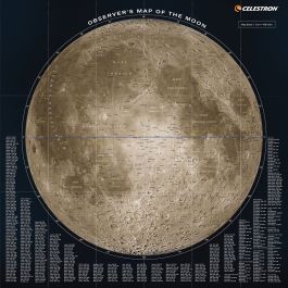Celestron Deluxe Folding Moon Map - Explore Lunar Wonders