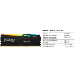 Kingston FURY Beast 32GB DDR5 RAM Kit - 6800MT/s RGB | GigaParts.com