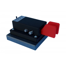 CW Morse Red Morse Code Double Paddle Key with Steel Base 37 CW Morse Red Morse Code Double Paddle Key with Steel Base 37
