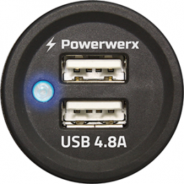 Powerwerx PanelUSB-Plus: Dual USB Charger for 12-24V Systems ...