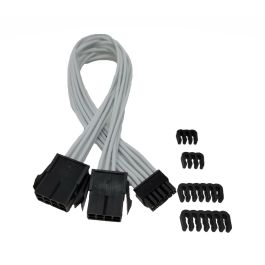 12-Pin to Dual 8-Pin PCIe GPU Extension Cable - White | GigaParts.com