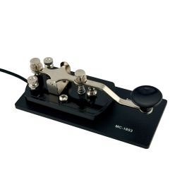 Intellitron MC-1853 Morse Code Telegraph Key on Solid Steel Plate