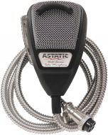 Astatic 636LSE Black Housing Silver Metallic Cord 4 Pin CB Mic - 302-10001SE