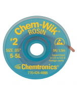 Chemtronics Chem-Wik Rosin Flux Desoldering Wick 5-25L