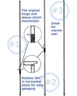Hustler MO-1 HF Mobile Antenna for Fender/Deck Mount
