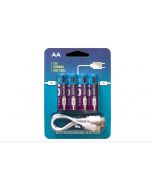 RECHARGEABLE AA 4 PACK 1300 mAH