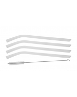 10" Frost Silicon Straw Set (5 pieces)