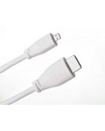 Raspberry Pi 4 1M Micro HDMI to Standard HDMI Cable, White - T7689AX