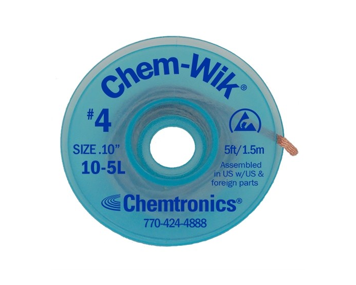 Chemtronics ChemWik Rosin Flux Desoldering Wick 1025L