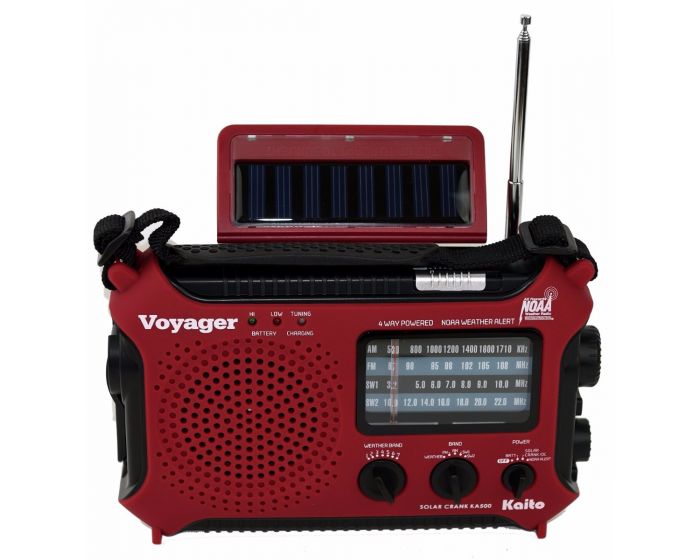 Kaito KA500 5Way Powered AM/FM/NOAA Weather Radio (Red)