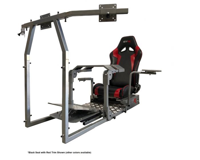 Gtr Simulator Gta Pro Silver Frame Black Seat Mount Included Gtap S S105lbk Gigaparts Com