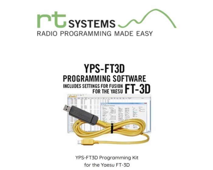 RT Systems YPS-7250-USB Programming Software & USB-29F Cable For Yaesu FTM-7250DR