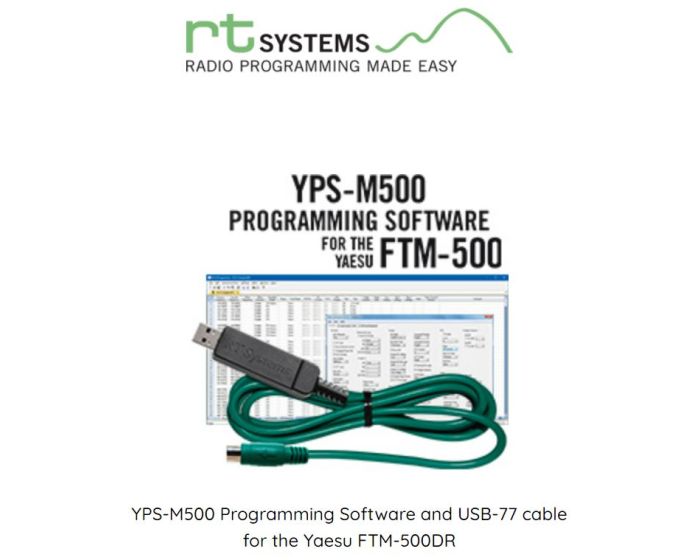 FTM500DR Programming Software with USB RT Systems YPSM500USB