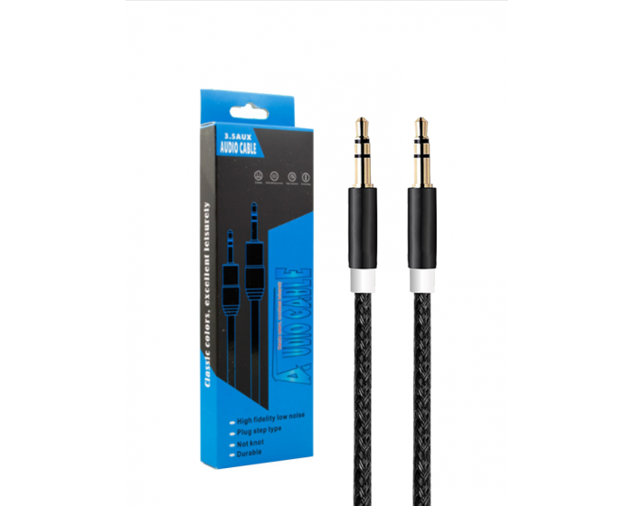 3 ft Slim 3.5mm Stereo Audio Cable - M/M