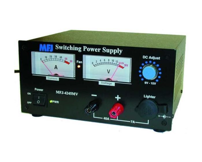 Open Box MFJ Switching Power Supply 13.8V 45A meters MFJ4245MV